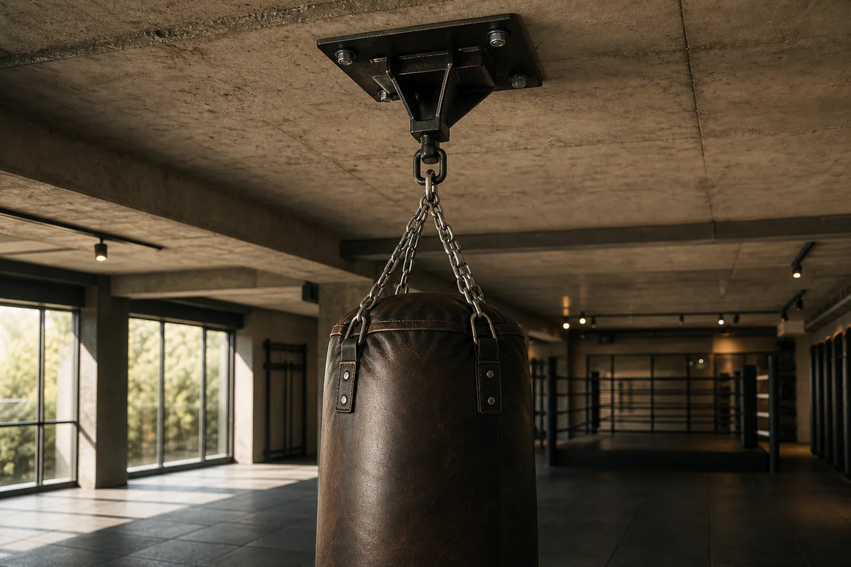 Fixation pour sac de frappe : mur ou plafond ?